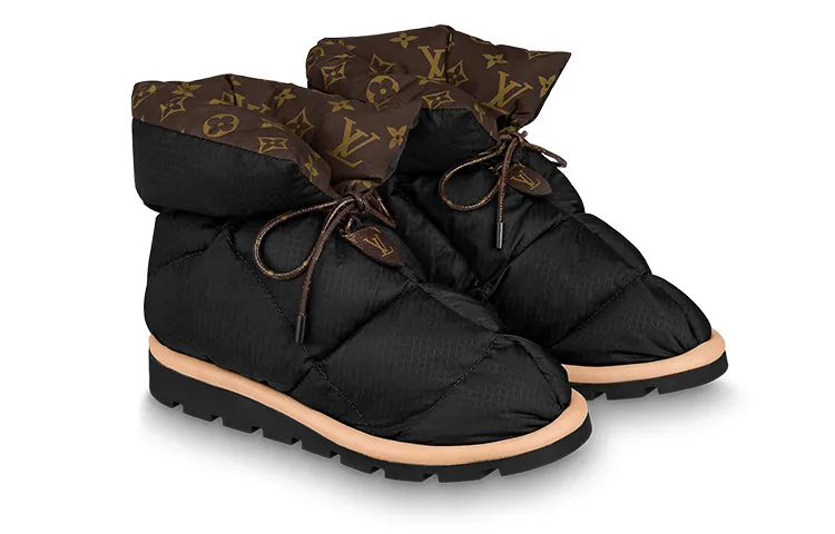 (WMNS) LOUIS VUITTON Pillow Comfort Ankle Boots 'Black with Brown' 1A8T3B sold by KicksCrew product image thumbnail 2