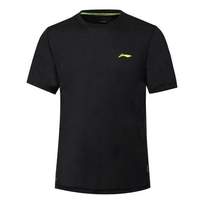 Li-Ning Small Logo T-shirt 'Black' AHSQ363-6 sold by KicksCrew