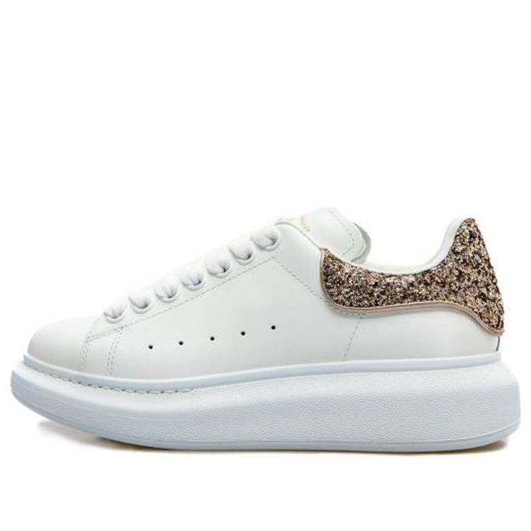 (WMNS) Alexander McQueen Oversized Sneaker 'White Calico Glitter' 718239WICYG9593 sold by KicksCrew