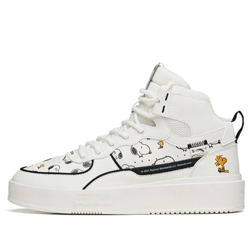 (WMNS) ANTA x SNOOPY Sportswear Casual Skate Shoes 'White Black' 922138011-8 sold by KicksCrew