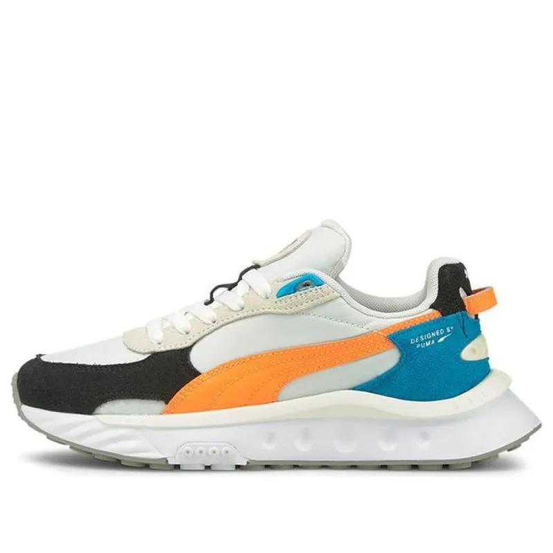 (GS) Puma Wild Rider Rollin 'White Orange Glow' 382028-04 sold by KicksCrew