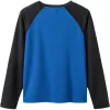 (GS) ASICS Logo Long Sleeve T-shirt 'Blue' 333241003001-8851 sold by KicksCrew