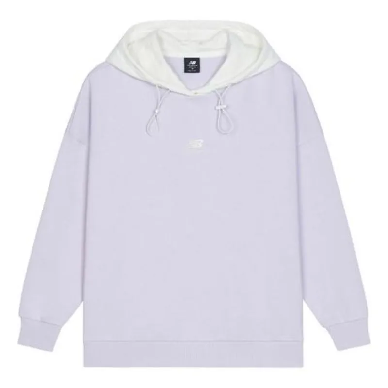 (WMNS) New Balance Logo Fleece Hoodie 'Light Purple' AWT13346-LWD sold by KicksCrew