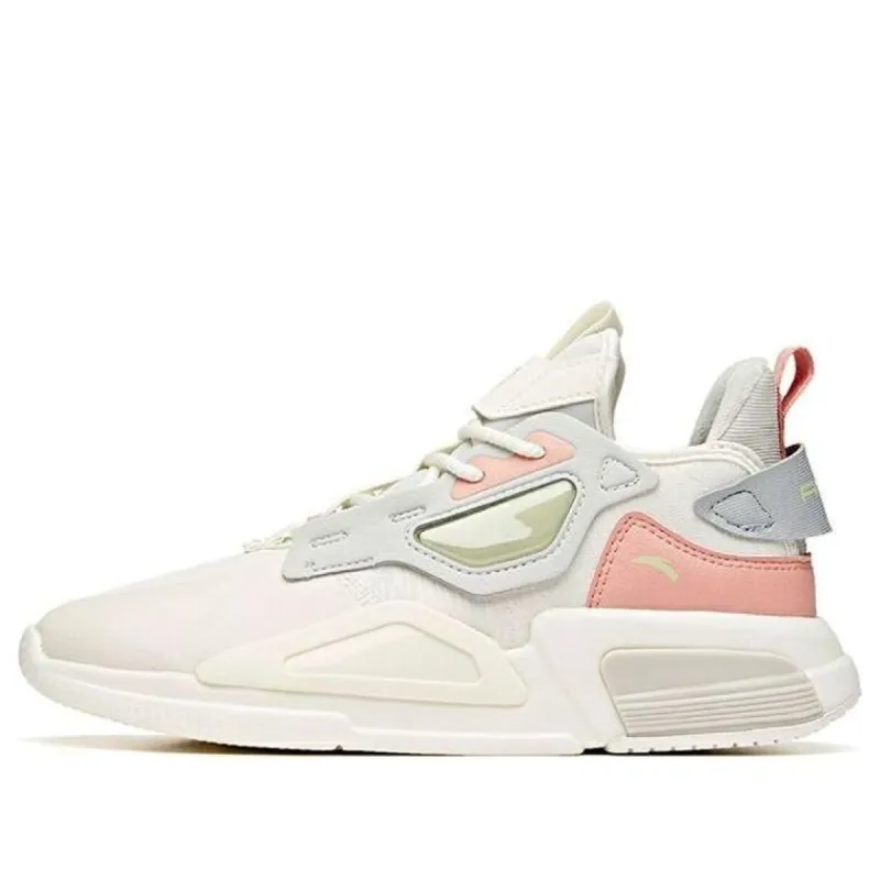 (WMNS) ANTA Running Series Sneakers Mid 'White Grey Pink' 122048808-6 sold by KicksCrew