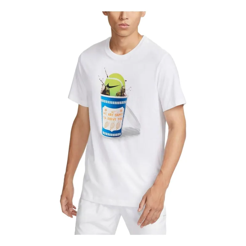 Nike Court Heritage Tennis T-shirt 'White' FJ1501-100 sold by KicksCrew