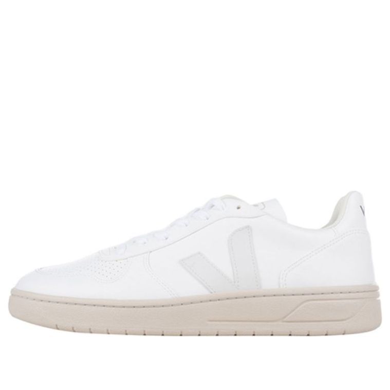 Veja V-10 Lace-Up Sneakers 'Full White' VX0702892 sold by KicksCrew