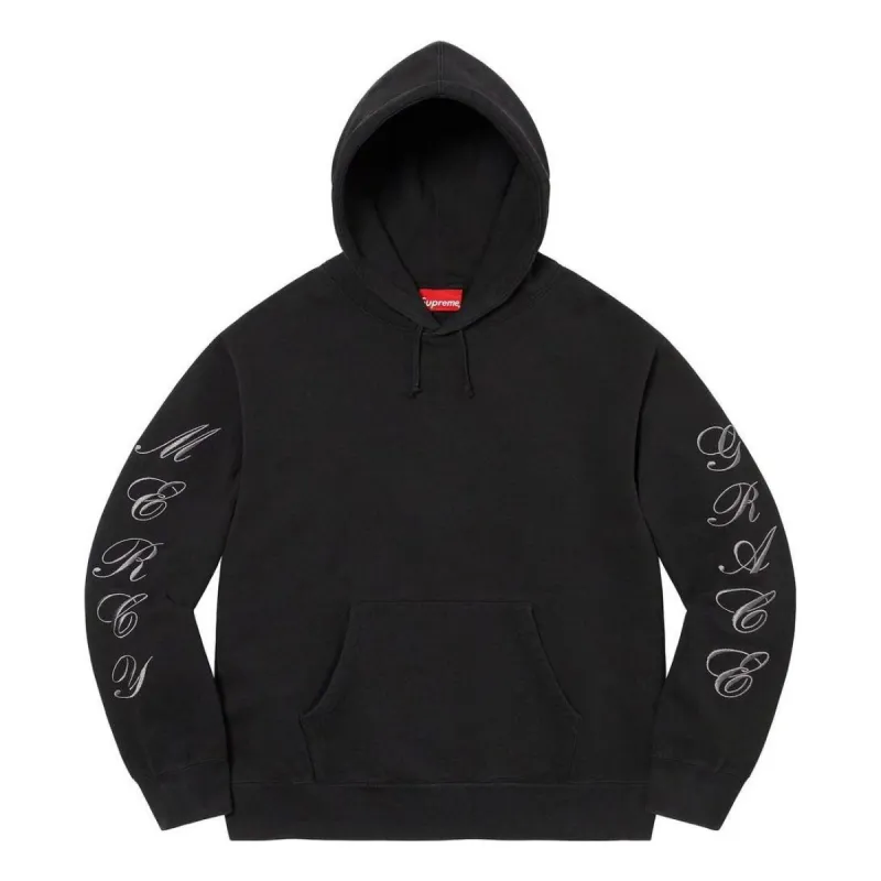 Supreme Patches Spiral Hooded Sweatshirt 'Black White' SUP-SS23-199 sold by KicksCrew