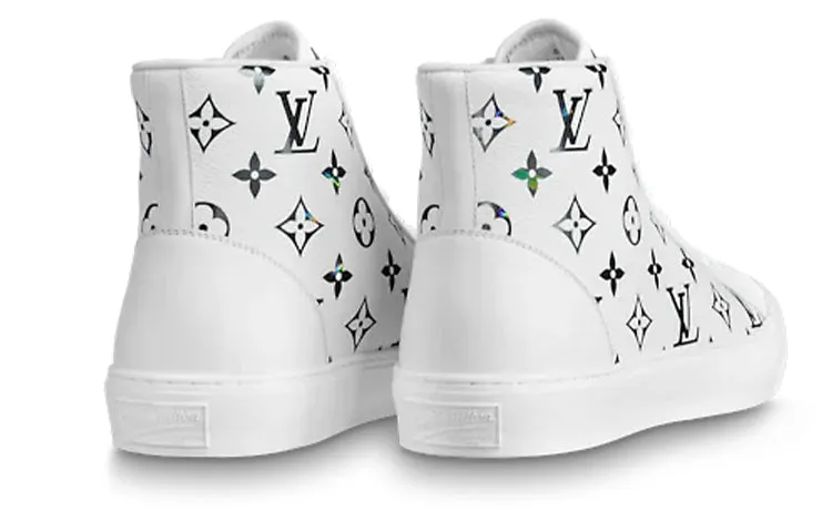 LOUIS VUITTON Tattoo Ankle Sneakers 'White with Colorful Monogram' 1A8KH6 sold by KicksCrew product image thumbnail 4