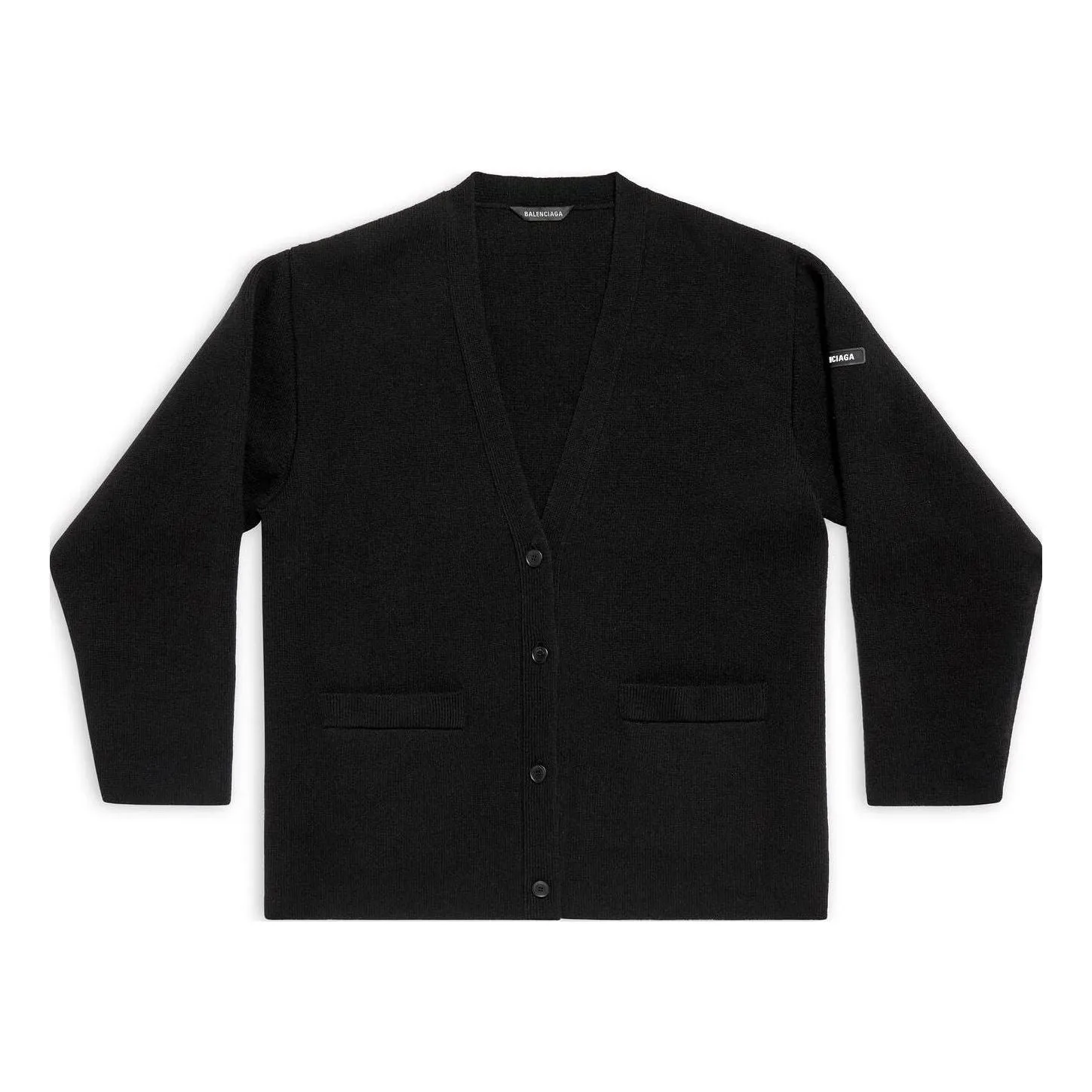 (WMNS) Balenciaga FW23 Cardigan 'Black Double Faced Wool Knit' 771671T16751000 sold by KicksCrew