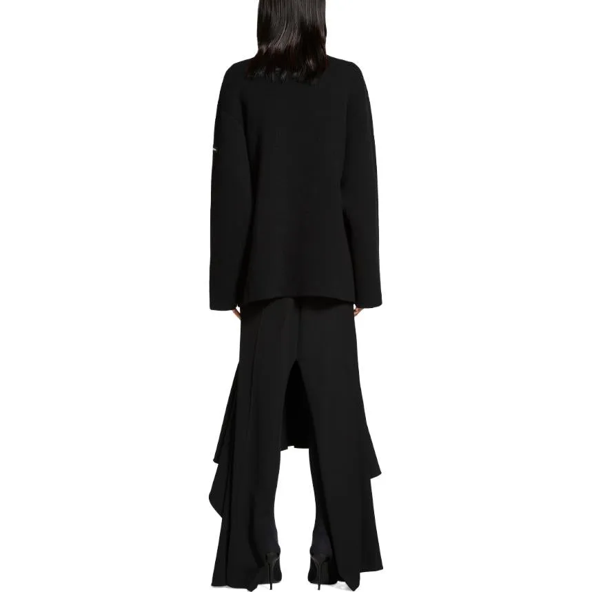 (WMNS) Balenciaga FW23 Cardigan 'Black Double Faced Wool Knit' 771671T16751000 sold by KicksCrew product image thumbnail 4