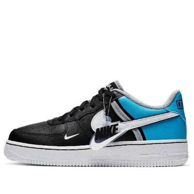 (GS) Nike Air Force 1 LV8 2 'Black Light Current Blue' CI1756-001 sold by KicksCrew
