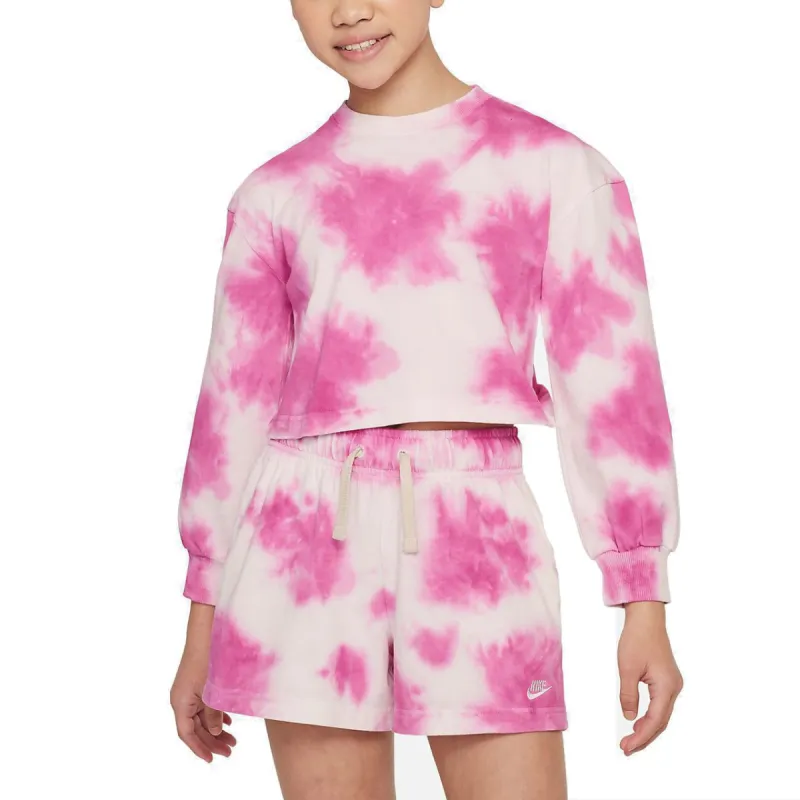 (PS) Nike Sportswear Washed Long-Sleeve Top 'Active Fuchsia' DX5071-623 sold by KicksCrew