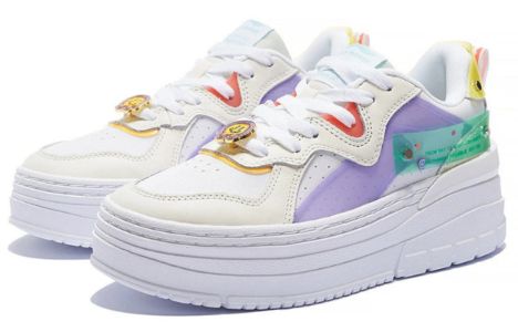 (WMNS) Li-Ning x Weiwu Classic Platform Shoes 'White Purple' AGCS198-1 sold by KicksCrew