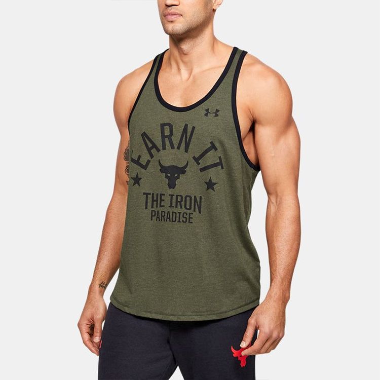 Under Armour Project Rock Pain Into Power Tank Top 'Olive Green' 1353922-315 sold by KicksCrew product image thumbnail 3