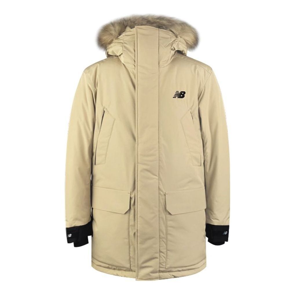 New Balance Lifestyle Down Puffer Jacket 'Beige Black' NP943021-BEI sold by KicksCrew