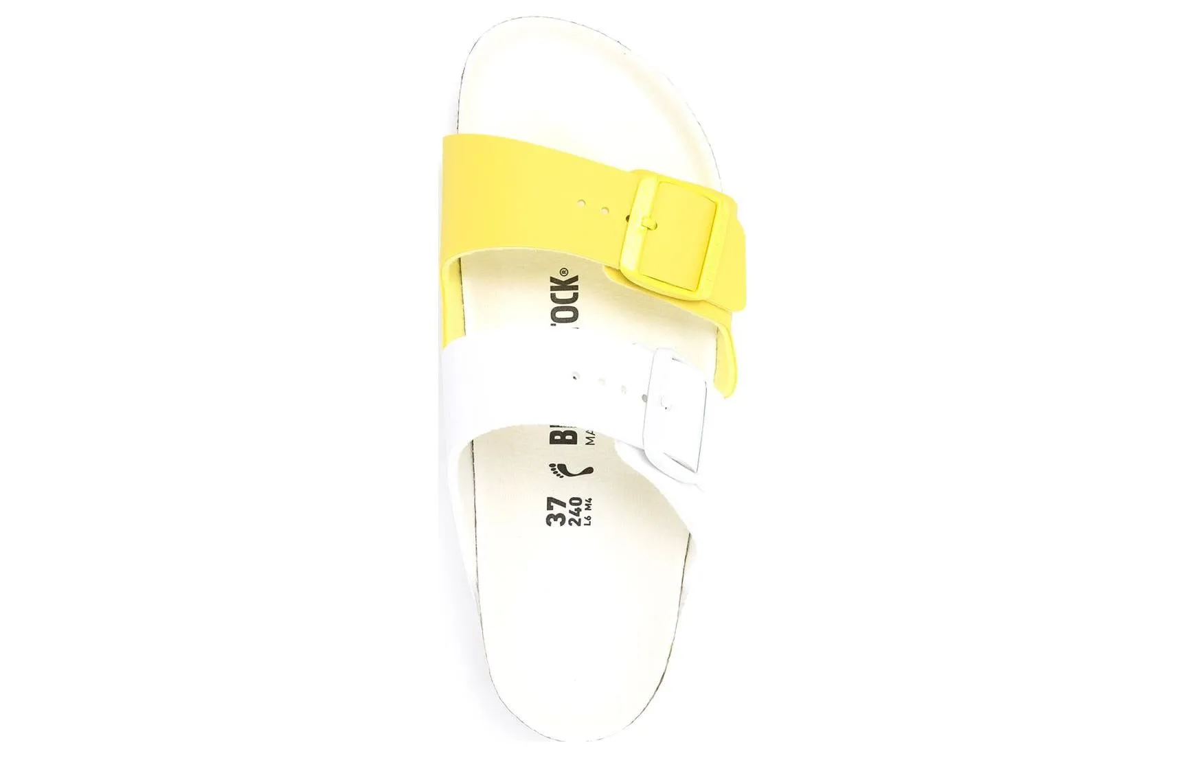 (WMNS) Birkenstock Arizona Split Birko Flor Narrow Fit Sandals 'White Lime Sour ' 1019754 sold by KicksCrew product image thumbnail 3