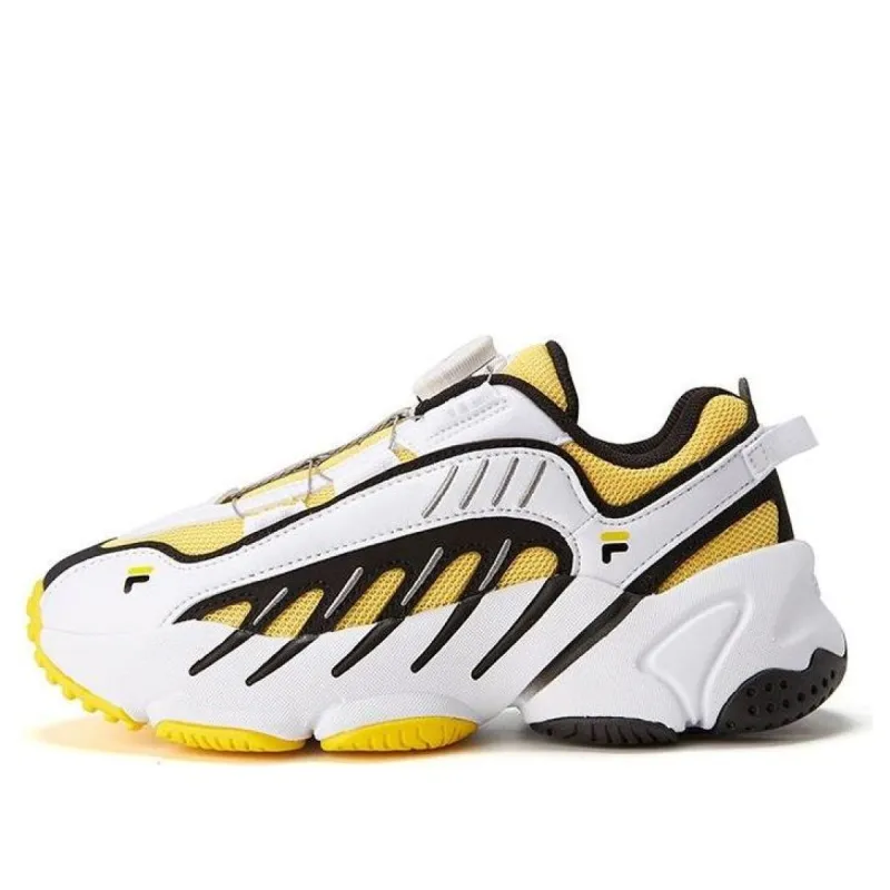 (GS) FILA Vintage LowTop Sneakers 'White Yellow Black' K15B041112FYW sold by KicksCrew