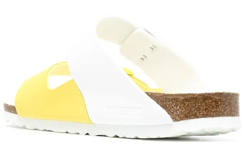 (WMNS) Birkenstock Arizona Split Birko Flor Narrow Fit Sandals 'White Lime Sour ' 1019754 sold by KicksCrew product image thumbnail 4