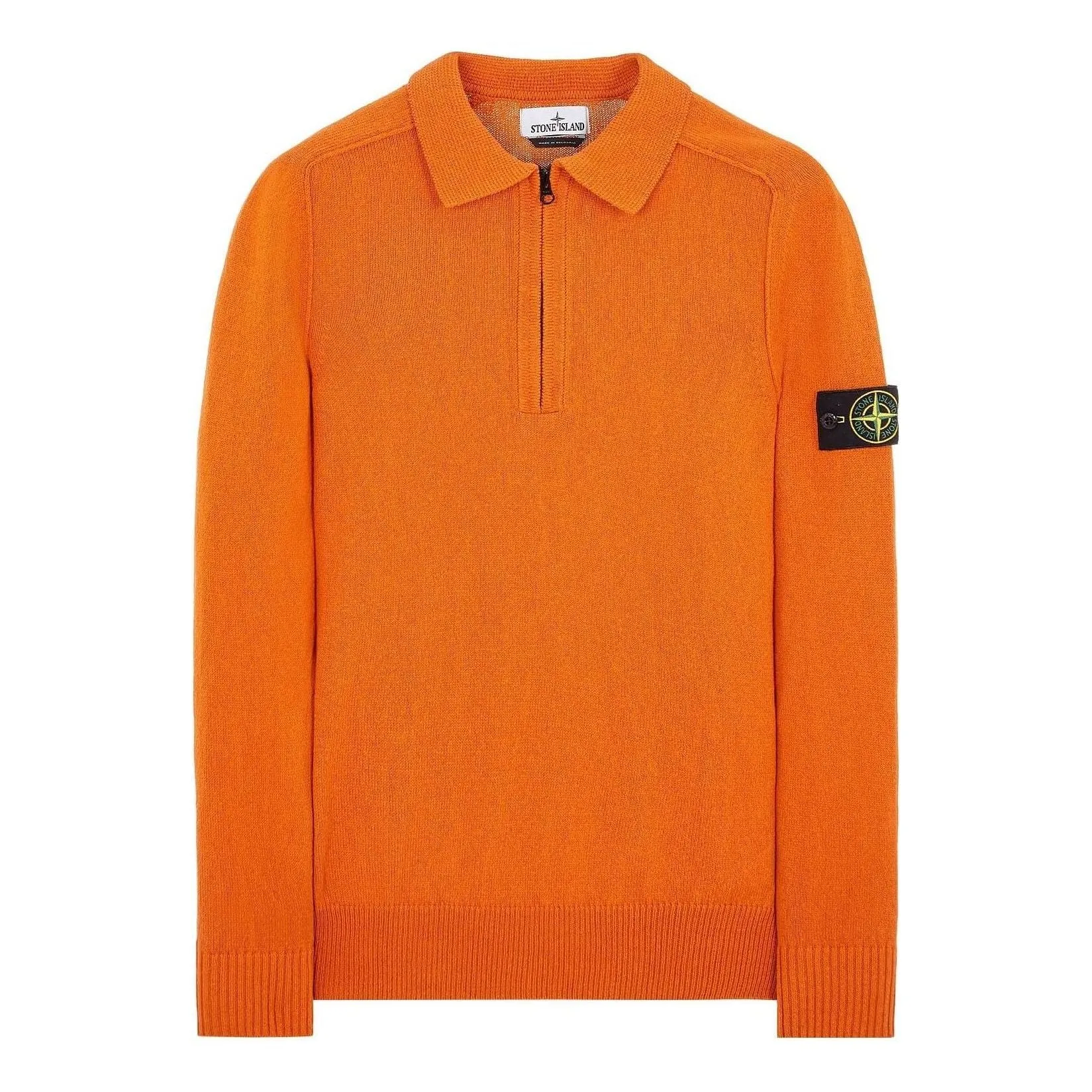 STONE ISLAND LogoCotton Half-Zip Polo Shirt 'Orange' 7815529D3-V0073 sold by KicksCrew
