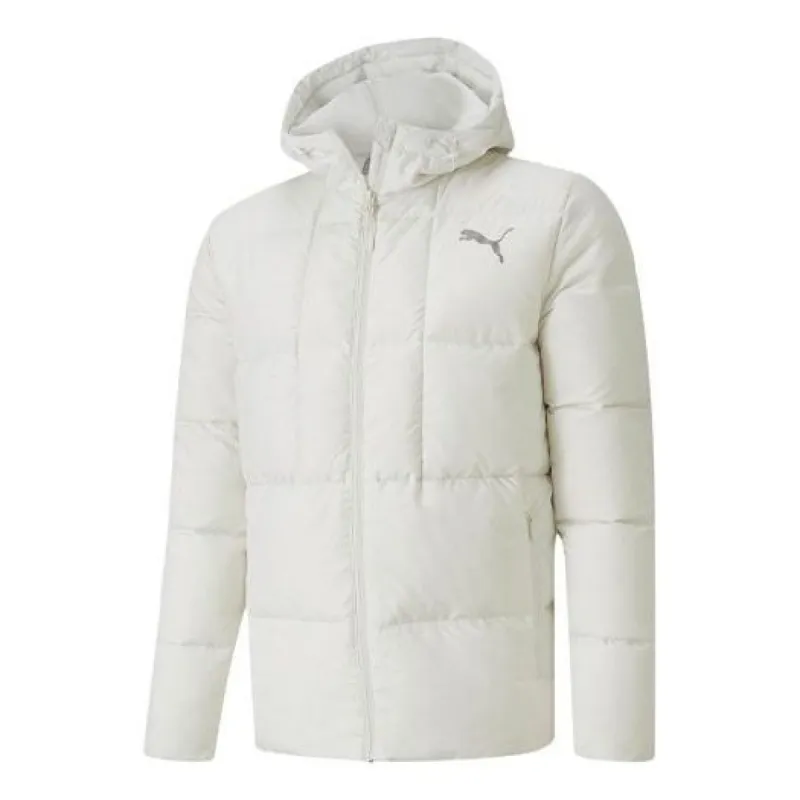 Puma Essentials Down Jacket 'White Grey' 585534-05 sold by KicksCrew