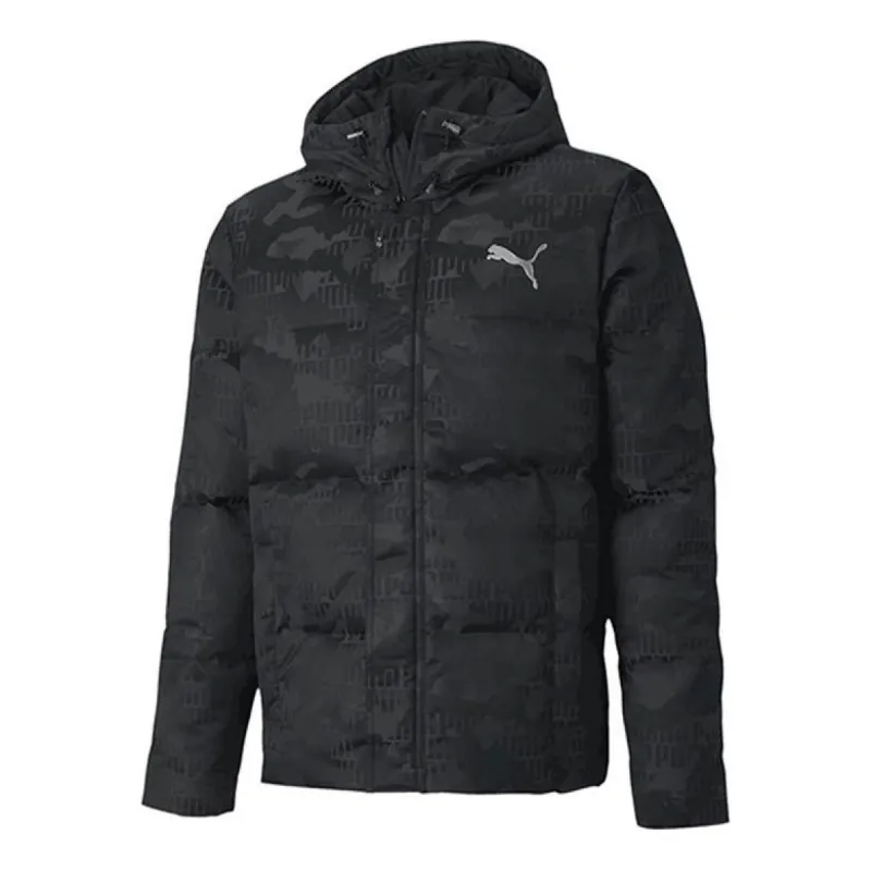 Puma Camo Down Jacket 'Black White' 585532-01 sold by KicksCrew