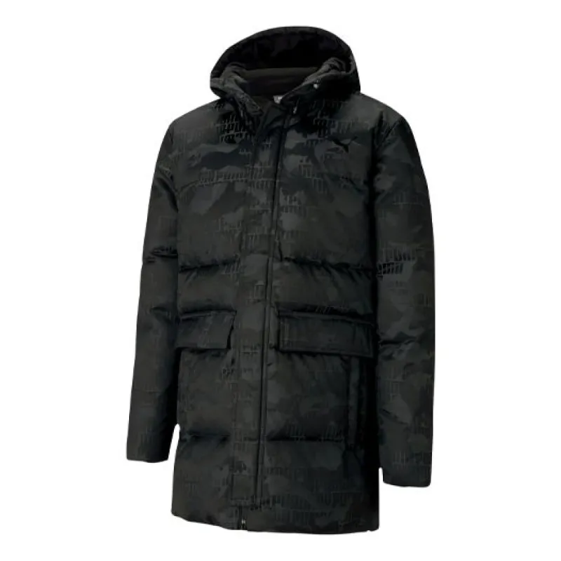 Puma Camo Long Down Jacket 'Black' 585502-01 sold by KicksCrew