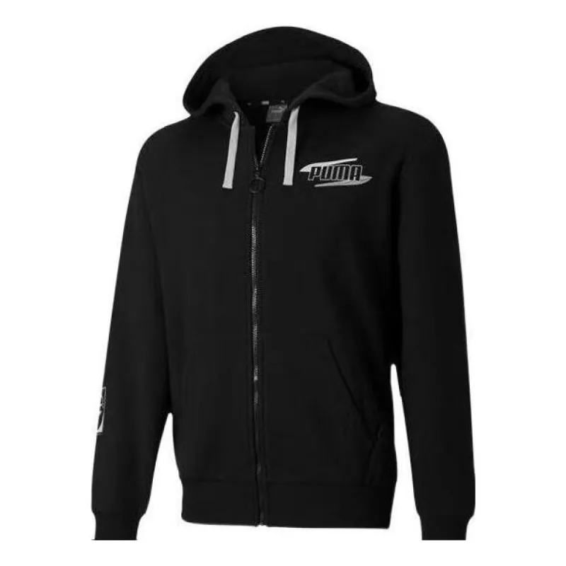 Puma Rebel Full-Zip Hoody Jacket 'Black White' 585488-51 sold by KicksCrew