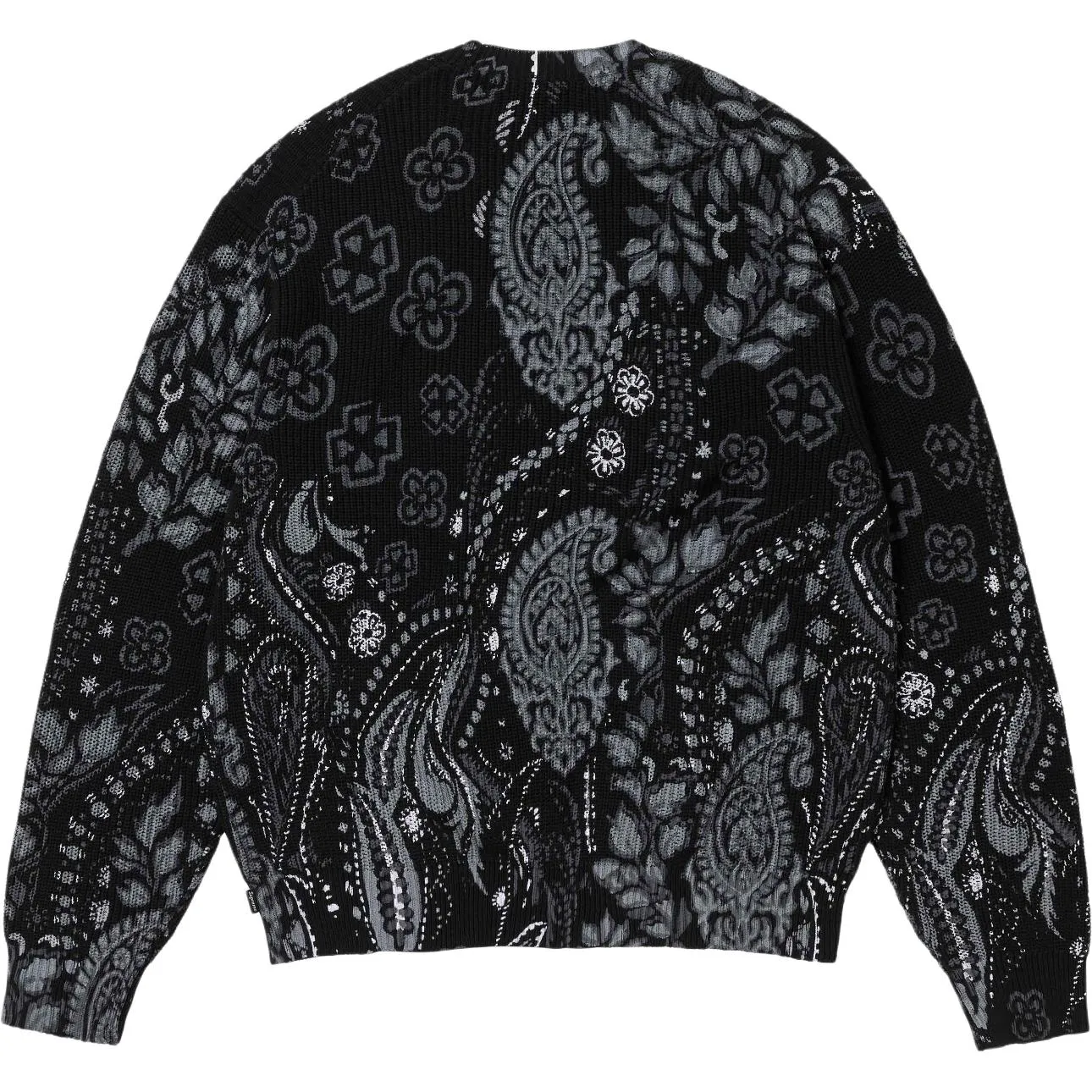 Supreme Printed Paisley Sweater 'Black White' SUP-SS24-237 | Parallel