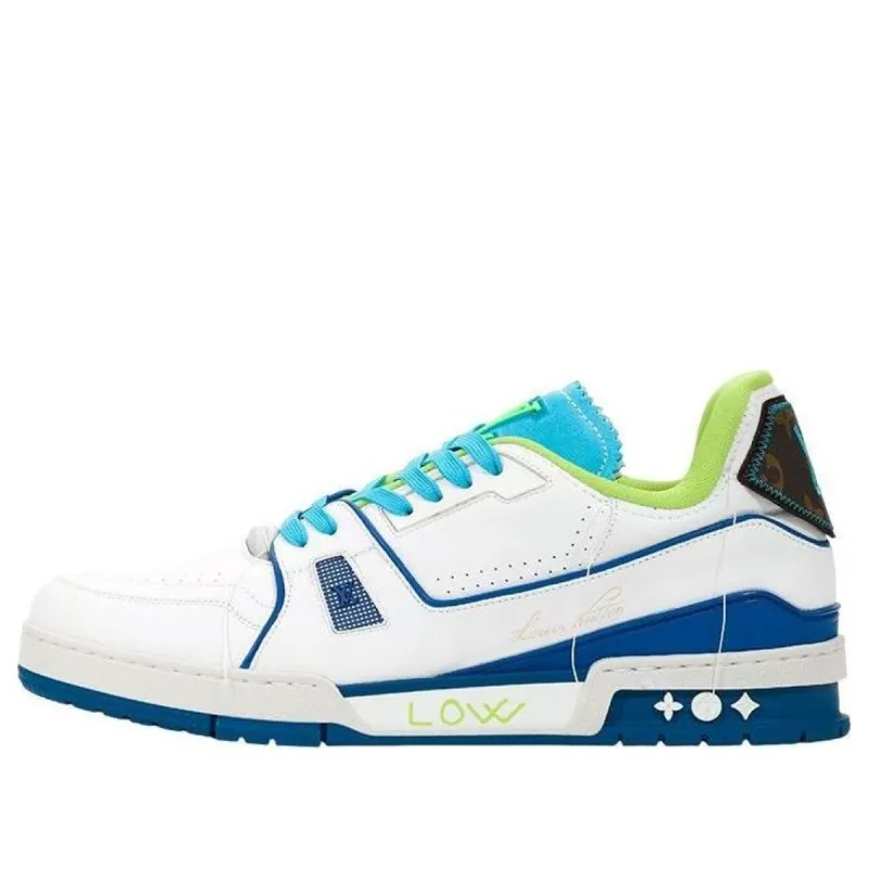 LOUIS VUITTON Trainers 'White Blue Green for Ghana' 1A9DBB sold by KicksCrew