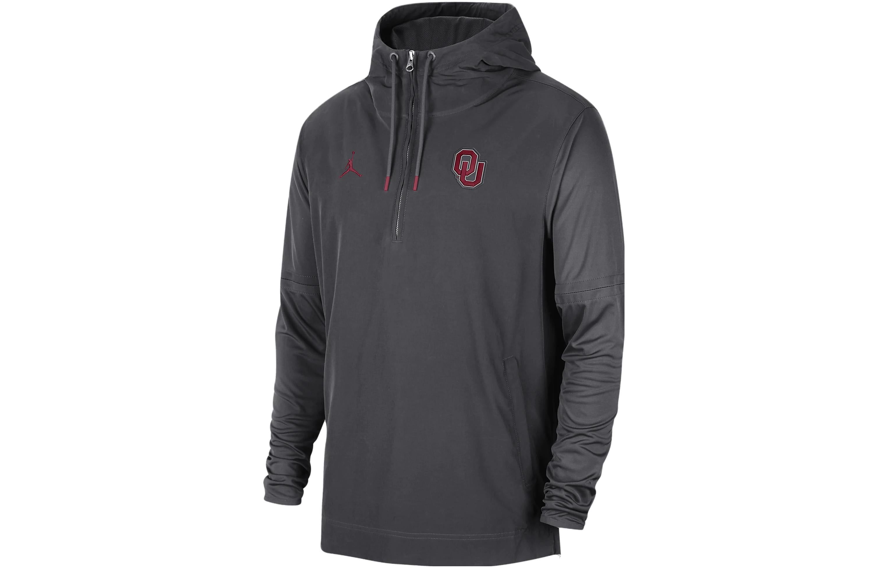 Air Jordan Oklahoma Player College Long-Sleeve Woven Jacket 'Grey' DZ9334-060 sold by KicksCrew product image thumbnail 2