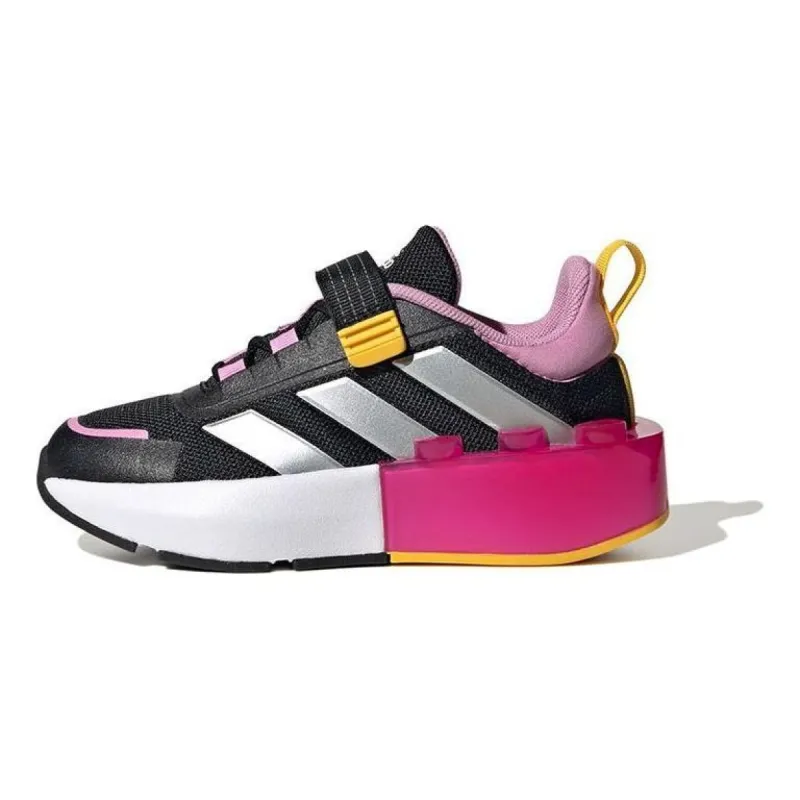 (GS) adidas Tech RNR Elastic Lace and Top Strap x LEGO 'Black Silver Metallic' ID9525 sold by KicksCrew