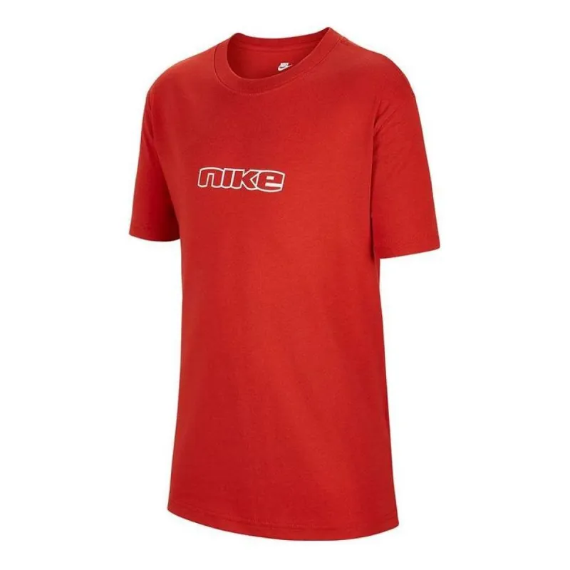 (PS) Nike Colorful Logo T-shirt 'Red' FQ0694-666 sold by KicksCrew