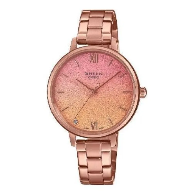 (WMNS) CASIO Analog 'Gradient Rose Gold'  SHE-4548PG-4A sold by KicksCrew