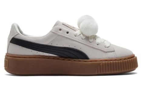 (WMNS) PUMA Suede Platform 'Grey Black Gum' 391902-40 sold by KicksCrew