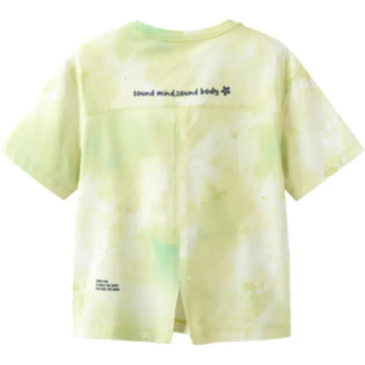 (GS) ASICS Logo T-Shirt 'Green Yellow White' 332241174015 sold by KicksCrew product image thumbnail 2