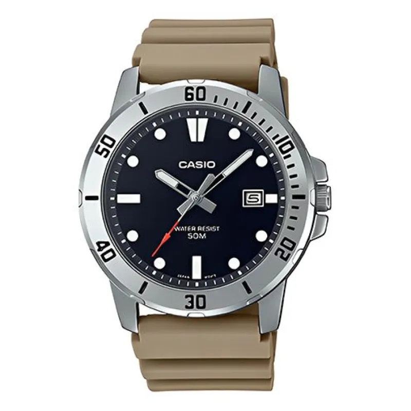 CASIO Analog 'Sandy Brown' MTP-VD01-5EV sold by KicksCrew