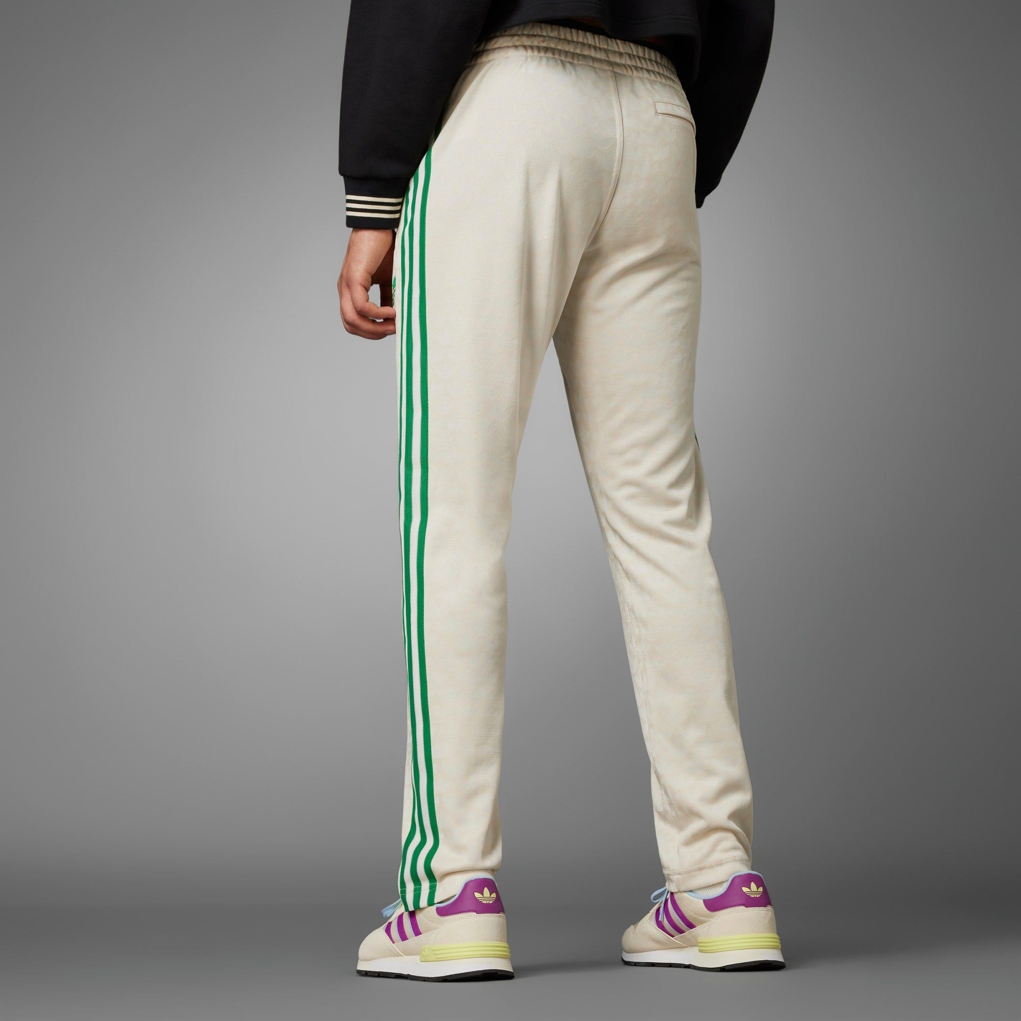 adidas originals Adicolor 70s Monogram Track Pants 'Wonder White Green' IP6984 sold by KicksCrew product image thumbnail 3