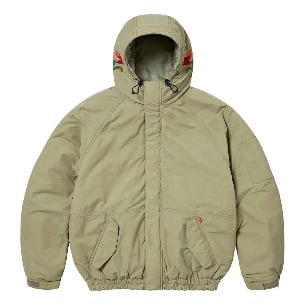 Supreme Needlepoint Hooded Jacket 'Olive Green' SUP-FW23-157 sold by KicksCrew