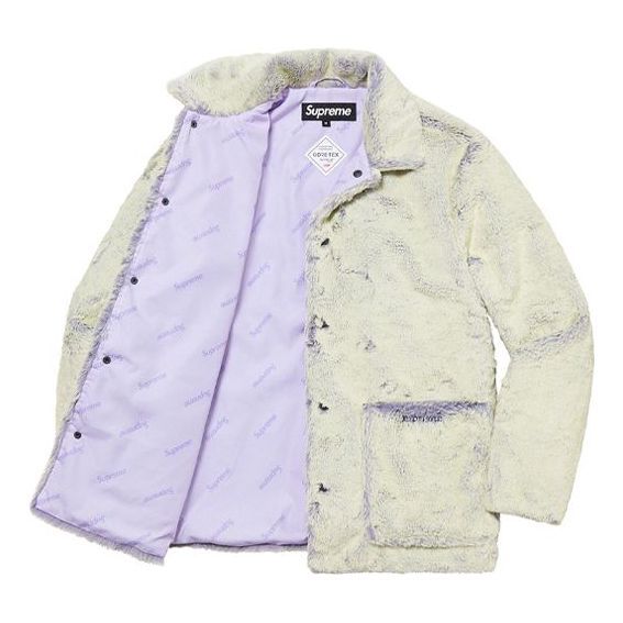Supreme 2-Tone Faux Fur Shop Coat 'White Purple' SUP-FW21-165 sold by KicksCrew product image thumbnail 3