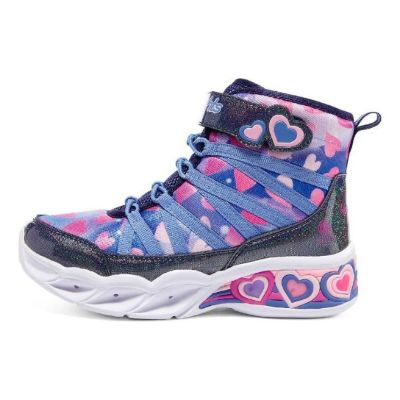 (GS) Skechers Sweetheart Lights 'Blue Black Pink' 302667L-NVMT sold by KicksCrew