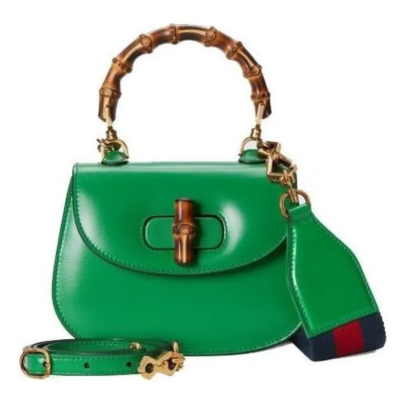 (WMNS) Gucci Bamboo 1947 Mini Top Handle Bag 'Green' 686864-10ODT-3384 sold by KicksCrew