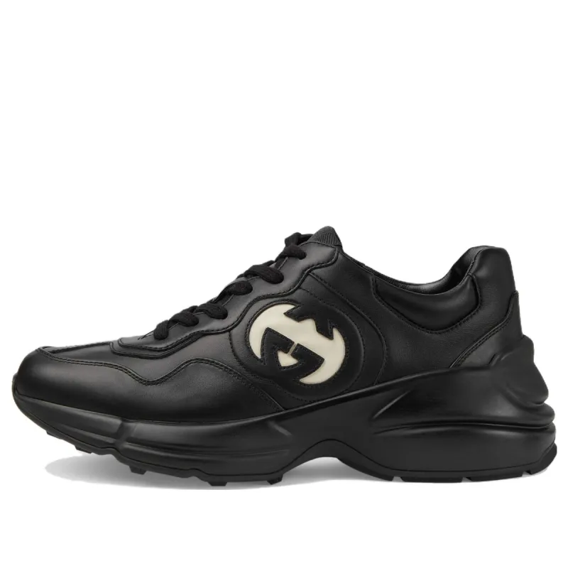 (WMNS) GUCCI Rhyton Leather Sneakers 'Black White' 757887-UPG70-1057 sold by KicksCrew