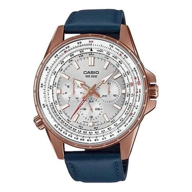 CASIO Analog 'Navy Bronze' MTP-SW320RL-7AVDF sold by KicksCrew