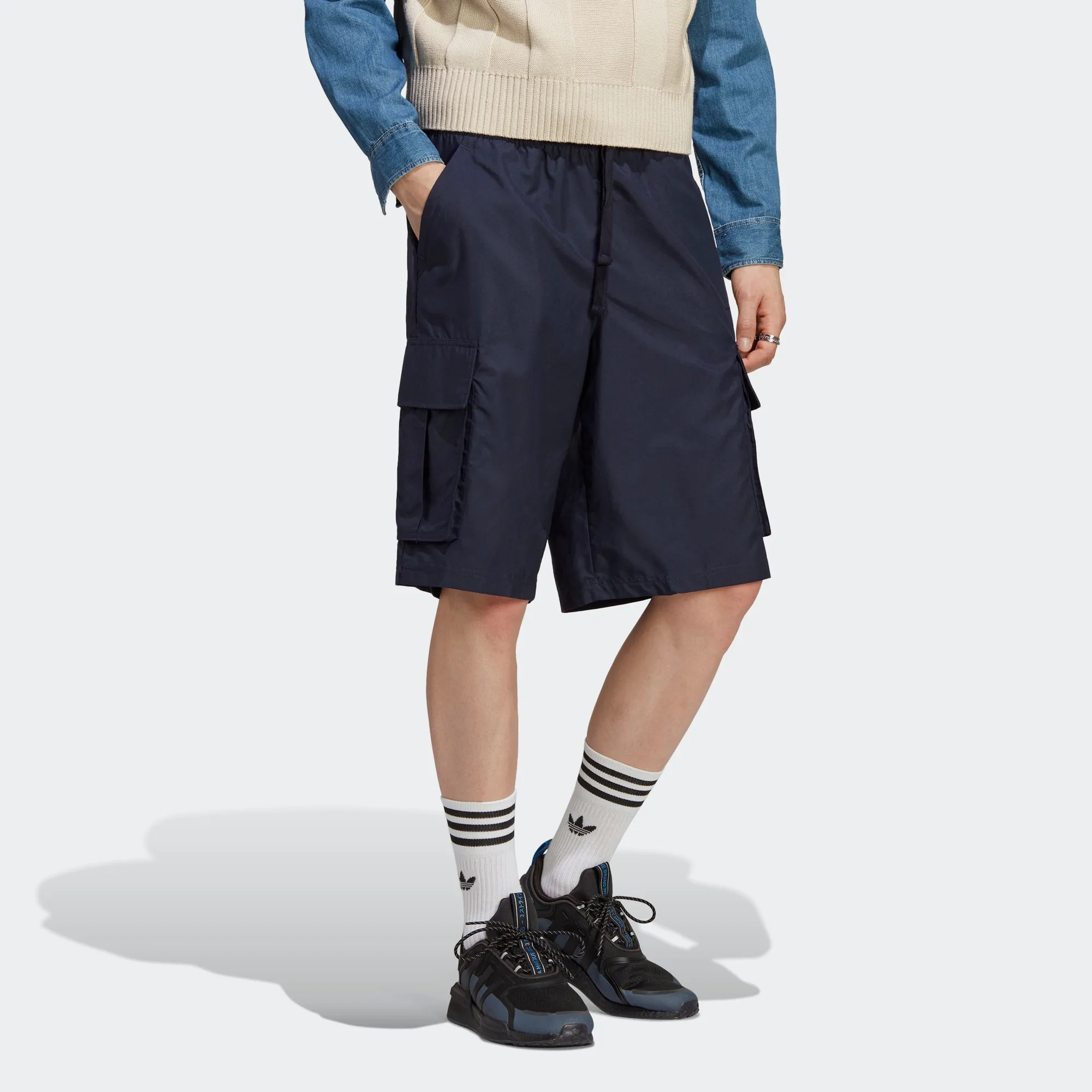 adidas RIFTA City Boy Cargo Shorts 'Black' IB8738 sold by KicksCrew product image thumbnail 3