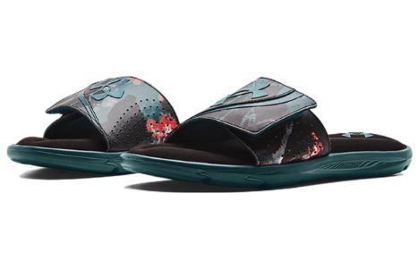 Under Armour Ignite 6 Graphic Strap Slide 'Color Splash - Tourmaline Teal' 3024450-009 sold by KicksCrew