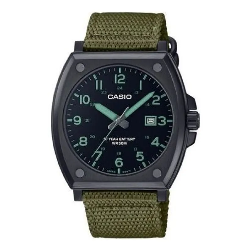 CASIO Analog 'Olive Green' MTP-E715C-3AVDF sold by KicksCrew