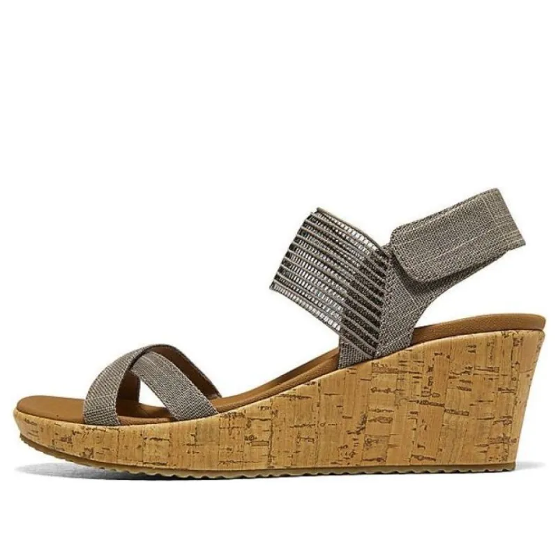 (WMNS) Skechers Cali Beverlee Casual Outing 'Grey Khaki' 119323-MVE sold by KicksCrew