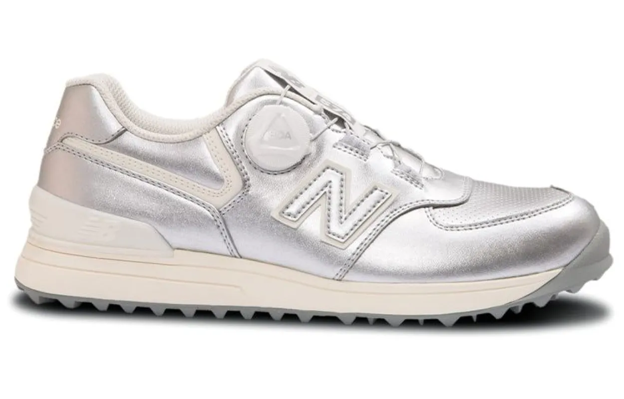 New Balance 574 BOA 新品 WMNS) New Balance 574 V3 BOA Golf Shoes 'Silver White