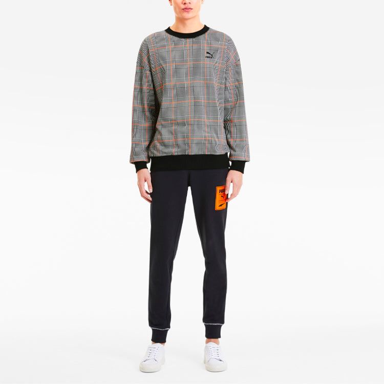 Puma Rechack Pack Crew Sweatshirt 'Grey Black White Orange' 597897-01 sold by KicksCrew product image thumbnail 3