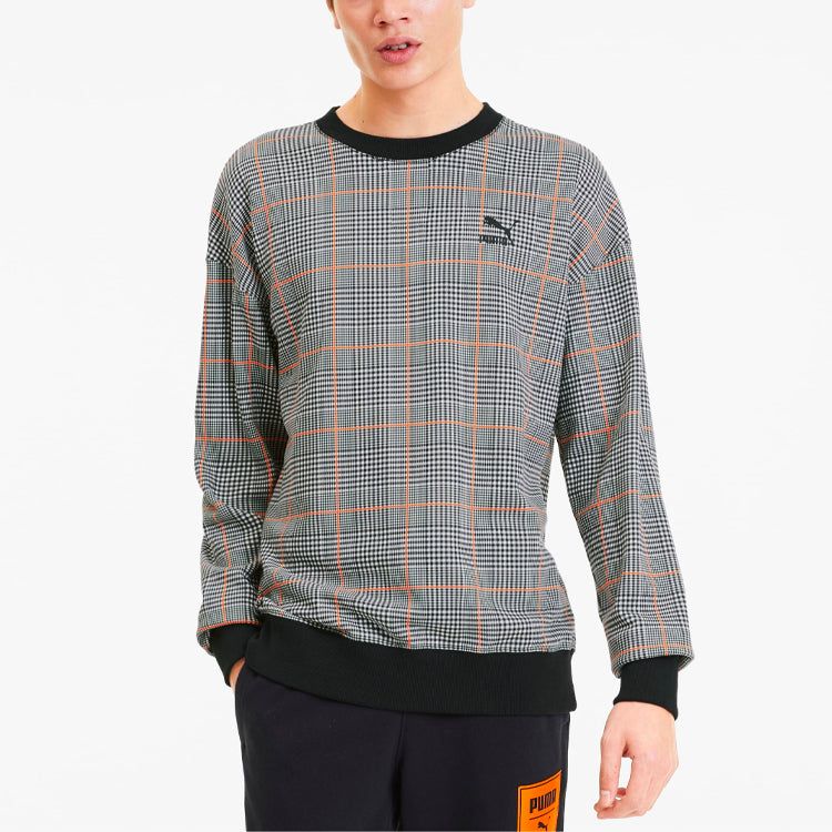 Puma Rechack Pack Crew Sweatshirt 'Grey Black White Orange' 597897-01 sold by KicksCrew product image thumbnail 4